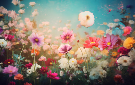 peonies valentine leaf background design blossom spring color flower pastel watercolor. Generative AI.の素材
