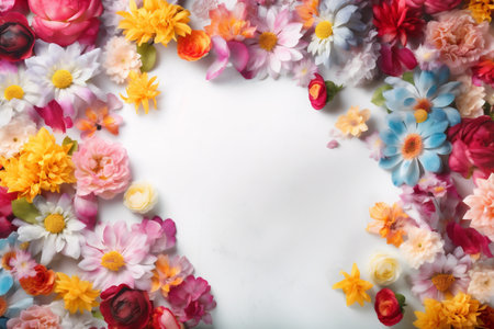 bokeh spring pastel design background peonies valentine watercolor blossom flower color. Generative AI.の素材