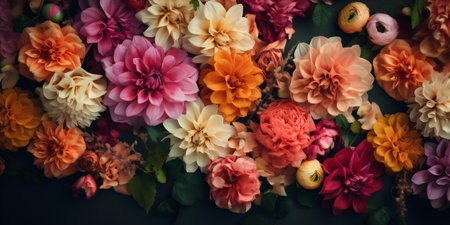 blossom background flower texture valentine watercolor design pastel peonies color spring. Generative AI.の素材