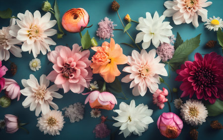 blossom peonies spring watercolor happy design valentine color pastel flower background. Generative AI.の素材