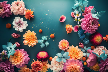 watercolor soft design spring blossom flower pastel background color peonies valentine. Generative AI.の素材
