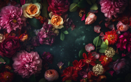 design valentine background peonies watercolor pastel blossom bokeh flower spring color. Generative AI.の素材