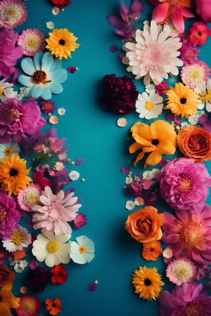 watercolor blossom color design mother spring flower background peonies valentine pastel. Generative AI.の素材