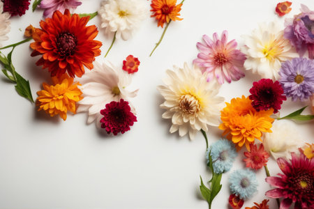 leaf nature isolated background mockup flower floral white summer spring pattern. Generative AI.の素材