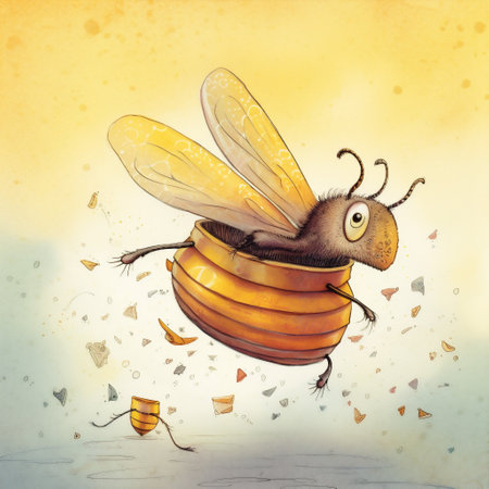 honey bee honey gold closeup nature insect yellow macro background pollen bee. Generative AI.の素材