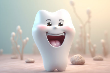 child dentistry tooth dentist dental blue smile smiling hygiene care. Generative AI.の素材