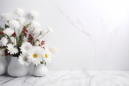 leaf nature white floral beautiful spring flower background wedding blossom celebration. Generative AI.の素材