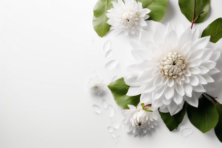 beautiful nature background blossom wedding spring wall celebration flower floral white. Generative AI.の素材