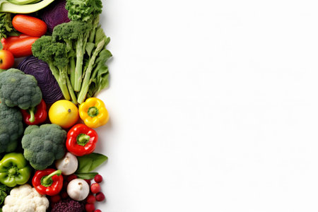 tomato fruit ripe healthy isolated vegetable green white background vegetarian food. Generative AI.の素材