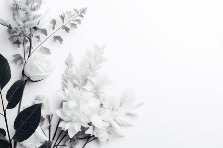 wedding day celebration mothers flower spring nature white background blossom beautiful floral. Generative AI.の素材
