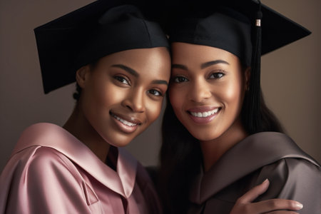 african bachelor american diploma university education student success women high graduate school black. Generative AI.の素材