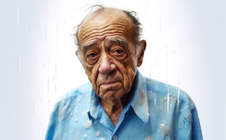 studio man young two portrait haircut face barber hairstyle beard isolated. Generative AI.の素材