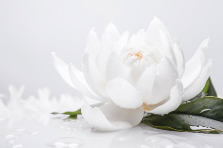 background wedding blossom floral white celebration flower spring greeting beautiful nature. Generative AI.の素材