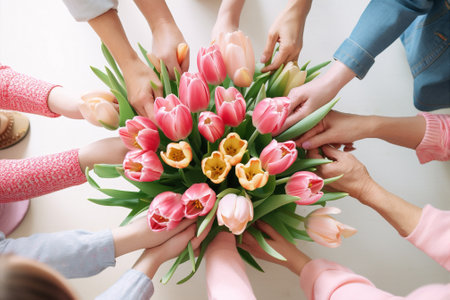 Blank floral love flower greeting frame pink beautiful mockup springの素材