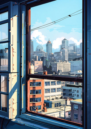 house design building cityscape old illustration urban city architecture town. Generative AI.の素材