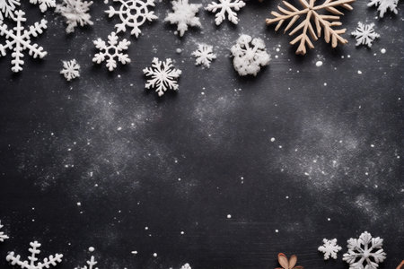 decoration christmas gold year new background tree christmas merry snowflakes card holiday. Generative AI.の素材