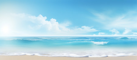 Beach sea water blueの素材