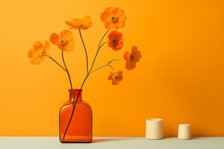 Nature vase background flowers decorの素材