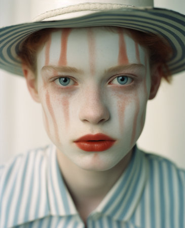 Art man paint faceの素材