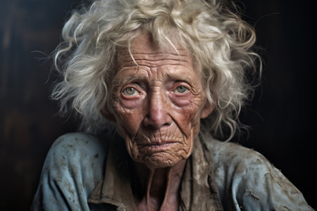 Old women face portraitの素材