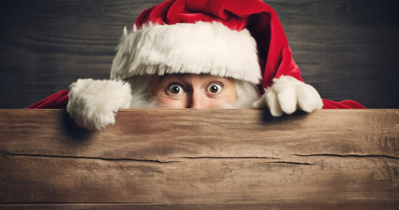 Man elderly december new claus santa cap portrait merry santa senior christmas hat year red mock-upの素材
