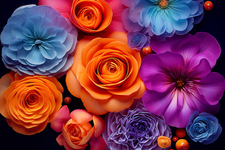 Flowers bouquet background nature summerの素材
