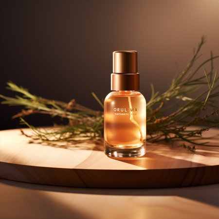 Bottle isolated fresh product object perfumery container mock-up spray liquid luxury beauty perfume aromatic fragranceの素材