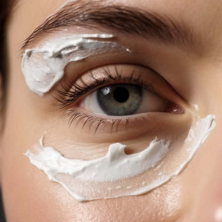 skin woman mask face skin beauty portrait close clean care facial up white. Generative AI.の素材