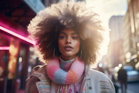Woman beauty african nature cute model lifestyle stylish ethnicity closeup portrait happy face adult smile coolの素材