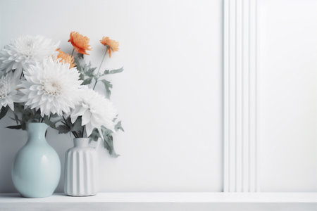 blossom spring greeting floral celebration white flower beautiful wedding nature background. Generative AI.の素材