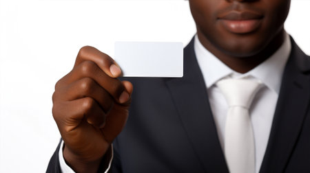 Man business grey afro isolated worker portrait hand happy handsome work style card black adult confidentの素材