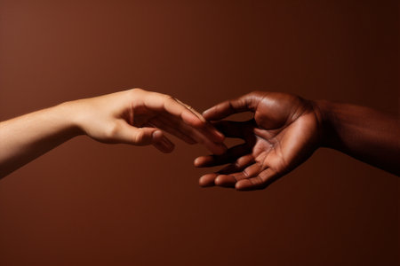 Assistance gesture care human hand hand help people hope family relationship support friend human close-upの素材