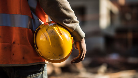 Safety man architect helmet job building work men inspection construction professional industrial project business hand engineerの素材