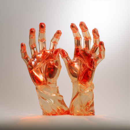 Two friendship concept background closeup hand water rubber skin shake together person finger arm liquidの素材