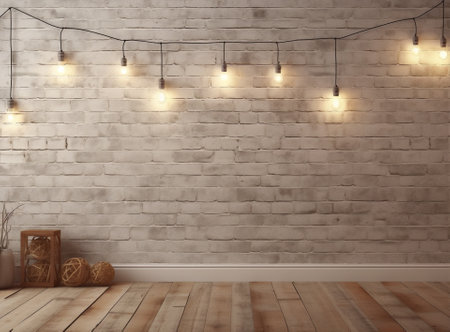 Design background blank stage floor lamp empty light black room texture wall white interior illustrationの素材