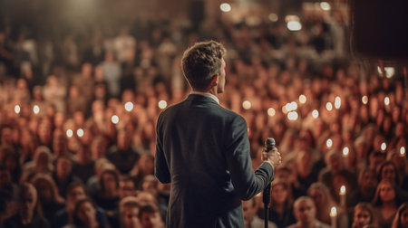 man women government presidential politician entertainment speech stage conference person event speaker. Generative AI.の素材