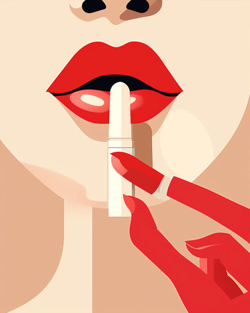 Beauty woman lipstick fashion ladyの素材