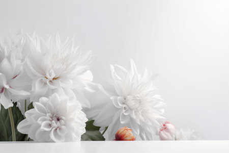 bloom background spring celebration floral wedding blossom nature white beautiful flower. Generative AI.の素材