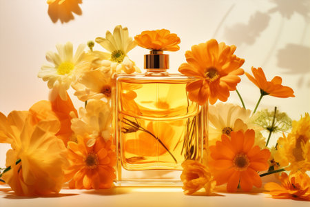 Floral flowers daisy beauty nobody plant orange background vase nature gerbera yellow easter decorの素材