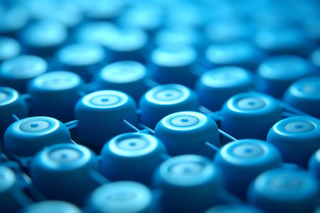 Science connect scientific cyber technology background networking design structure line blue communication abstract triangleの素材