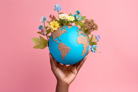 Hand global ecology earthの素材