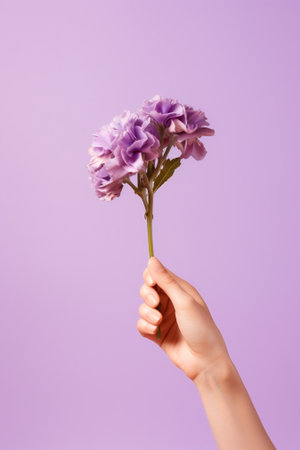 Love hand flower nature copy neon valentine trend floral daisy concept spaceの素材