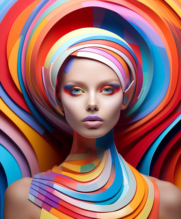 Fashion woman beauty art creativeの素材