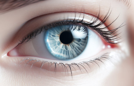 Feminine woman macro female beauty eye closeup face iris human vision young skinの素材