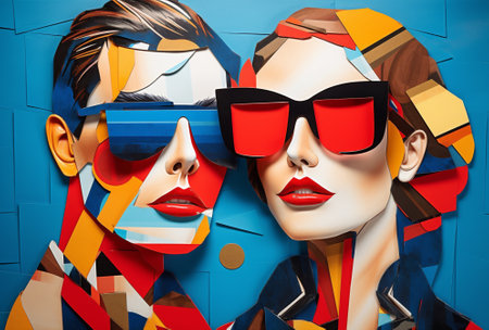 Woman man fashion beauty artの素材