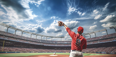 Team man playing child sport athlete person stadium game batter outdoors ball baseballの素材