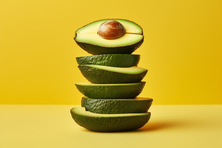 Pattern background avocado green food fruitの素材