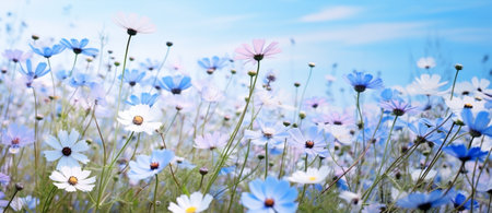 White field plant green nature spring meadow summer sunlight blueの素材
