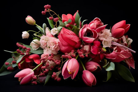 Floral woman wedding florist flowers work beautiful valentine profession fresh bouquetの素材