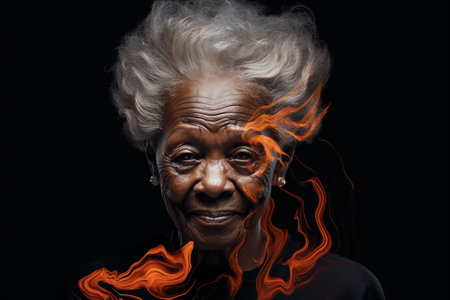 Old portrait face womenの素材